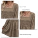 thumbnail image 5 of Vestido de manga larga, cuello cuadrado, color puro, diseño escalonado, manga abombada, vestido de túnica de verano para mujer, para fiesta, oficina, café L, 5 of 6