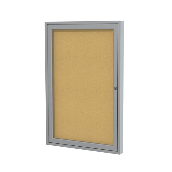 Ghent's Wood 36" x 24" 1 Door Enclosed Bulletin Board in Natural