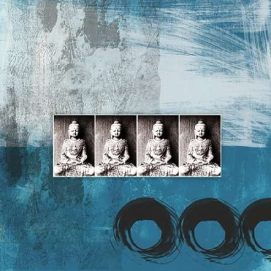 Four Buddhas - Blue