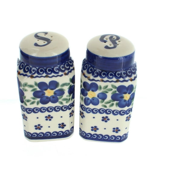 Blue Rose Polish Pottery Spring Blossom Salt & Pepper Shakers