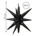 thumbnail image 2 of Globos de aluminio ZSYLYTKV Black Star de 14 puntas y 22 pulgadas, paquete de 6, 2 of 6