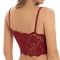 thumbnail image 3 of ATOYSOY 2-Pack Lace Bralette for Women Spaghetti Strap V Neck Tank Top Comfortable Wireless Camisoles Bra (Wine,L), 3 of 7
