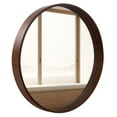 WallBeyond 28 inch Wood Frame Round Mirror, Decorative Circle Wall