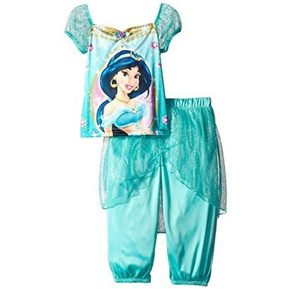 Disney Princess Disney Big Girls' Princess Jasmine Pajamas, Teal