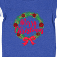 thumbnail image 4 of Inktastic Merry Christmas Wreath with Red Bow and Ornaments Boys or Girls Baby Bodysuit, 4 of 5