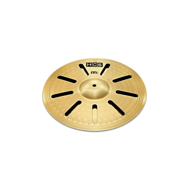 Meinl Par De Platillos Trash Stack De 14" Con Orificios - Hcs Latón Con Acabado Tradicional Para Batería Fabricado En Alemania De 2 Años (Hcs14Trs)