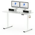 thumbnail image 5 of FlexiSpot 55"x24" Electric Standing Desk with One-Piece Desktop, 2 Removable Drawers, Headphone Hook, 4 Height Memory Presets, 250lbs Capacity Ergonomic Sit Stand Desk with Monitor Stand, 5 of 11