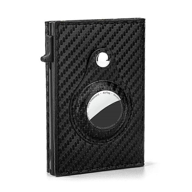 Wallet Leather for AirTag Wallet RFID Technology Credit Card Holder B