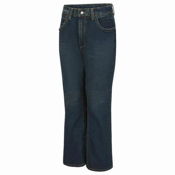 Bulwark PSJ2SD-42-34 Mens Relaxed Fit Bootcut Jean Pant with Stretch, Sanded Denim - Size 42 - 34 in. Inseam