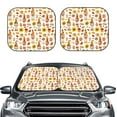 thumbnail image 2 of Balery 2 Piece Gnomes Autumn Harvest Car Windshield Sun Shade|Foldable Front Windshield Shade for Car Front Window for Most Sedans SUV Truck-Large, 2 of 7