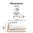 thumbnail image 3 of Elle Decor Mirabelle Outdoor Armless Lounge Chair in White and French Gold, 3 of 6