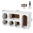 thumbnail image 3 of Barara King Console Table, Entryway Table, Console Sofa Table, Display Shelf,70.8" Console Table, Wood Rectangular Sofa Table,White, 3 of 5