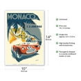 thumbnail image 2 of 1952 Monaco Grand Prix - Formula One Race Cars/ NOT ORIGINAL - Vintage Car Racing Poster by B. Minne c.1952 - Master Art Print 10in x 14in, 2 of 4