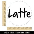 thumbnail image 2 of Latte Coffee Fun Text Self-Inking Rubber Stamp Ink Stamper - Blue Ink - Large 1-1/2 Inch, 2 of 7