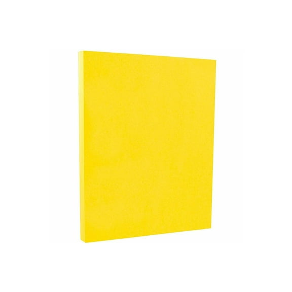 JAM PAPER 8.5" x 11" Color Cardstock 65lb Yellow 100/pack  (104018G)