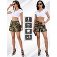 thumbnail image 3 of FEN AI Camo Cargo Outdoor Shorts for Women Trendy Summer Stretchy Utility Shorts for Casual Beach with Multi Pockets, 3 of 10