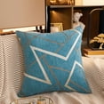 thumbnail image 4 of Funda de almohada cuadrada suave y moderna, cómoda, de chenilla con textura de punto, 4 of 5