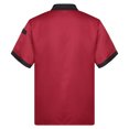 thumbnail image 4 of Alvivi Men's Chef Short Sleeve Coat Jacket Kitchen Service Uniform Workwear Burgundy 4XL, 4 of 7