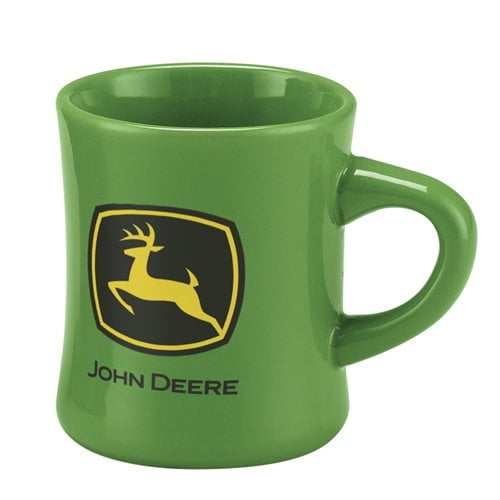 Taza John Deere, gres, cerámica verde, 240 ml