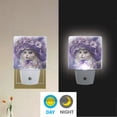 thumbnail image 5 of Elegant Cat with Lilac Flowers Hat Night Light 2 Pack LED Nightlight Plug into Wall Dusk to Dawn Sensor Soft White, 5 of 7