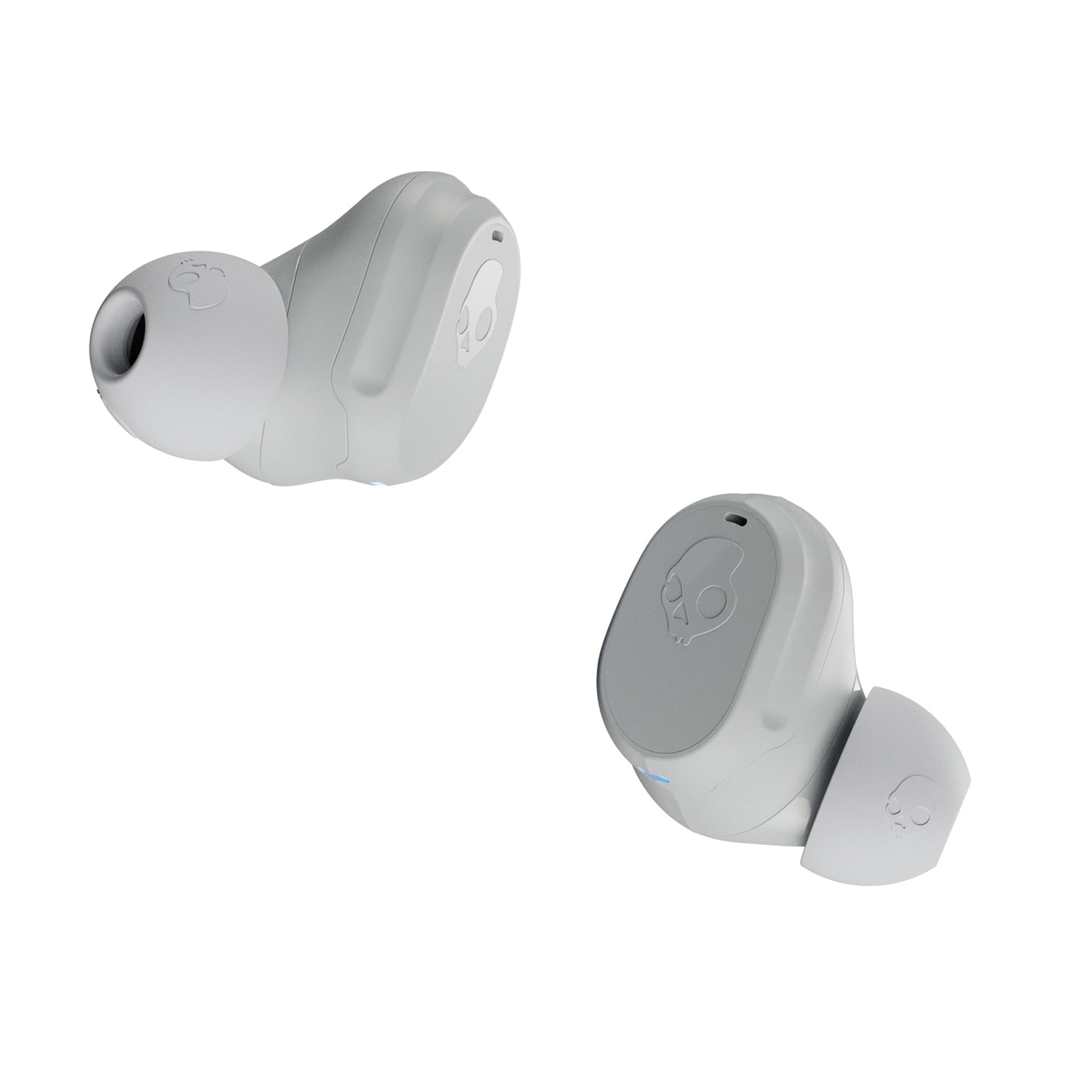 Skullcandy Mod Bluetooth Earbuds with Microphone, True Wireless with Charging Case (Light Gray/Blue), S2FYW-P751