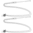 thumbnail image 1 of Miangastore Collier Statement pour Femmes en Métal Argenté 2 Pcs 9.8X0.4X0.1In, 1 of 9