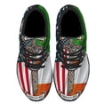 thumbnail image 2 of Irish Celtic Cross Saint Patrick's Day Irish By Blood American flag By Birth Patriot By Choice Shoes Sneakers Black Size 8, 2 of 7