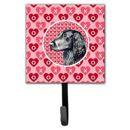 Caroline's Treasures Flat Coated Retriever Valentine's Love and Hearts Leash Holder and Wall Hook