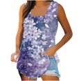 thumbnail image 1 of Puntoco Camisetas ajustadas para mujer Camiseta holgada cómoda con estampado de moda para mujer Top sin mangas, 1 of 5