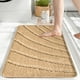 thumbnail image 4 of Alfombra de Baño Antideslizante | Alfombra de Poliéster Absorbente 60x40 cm | Tapete de Secado Rápido Lavable para Entrada, Dormitorio, Gris Rosa Marrón Beige | Patrón Decorativo Suave y Duradero, 4 of 6