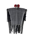 thumbnail image 2 of Scary Clown Hanging, 35*24in Tattered Gauze Skeleton Clown with Light Up Red Eyes, Creepy Door Hanging Ornament, Horror Prop for Front Door, Yard, Porch, Halloween Outdoor Party Scene Decoration, 2 of 7