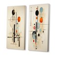 thumbnail image 3 of Designart "Harmonic Equilibrium Beige Suprematism II" Abstract Suprematism Wall Art Set Of 2 - Multi-Color Abstract Wall Decor Set Of 2, 3 of 7