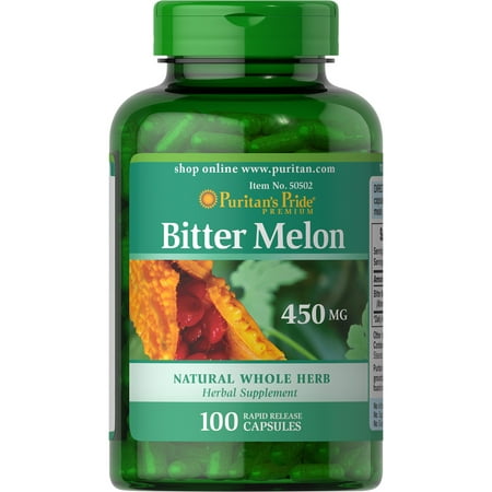 Puritan's Pride Bitter Melon 450 mg-100 Capsules (Best Bitter Melon Recipe)