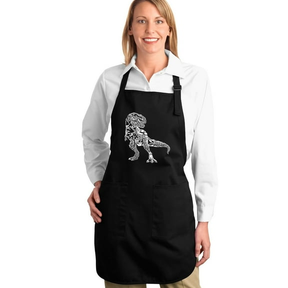 LA Pop Art Full Length Word Art Apron - Dino Pics