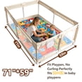 thumbnail image 4 of Beavtaens Baby Play Mat for Floor, Fits 71x59 Playpen, Non-Slip, Soft for Infants, 0-4 Years, Alphabet, 4 of 9