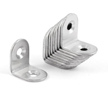 FOLOYORI 20Pcs L Shape Stainless Steel Right Angle Bracket for Furniture Parts 1In x 1In x 0.06In