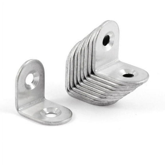 FOLOYORI 20Pcs L Shape Stainless Steel Right Angle Bracket for Furniture Parts 1In x 1In x 0.06In