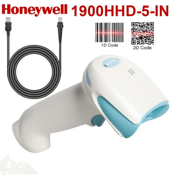 Honeywell 1900HHD-5-INT Xenon 1900 Wired Handheld Barcode Scanner w/USB Cable