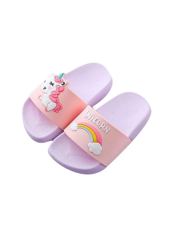 children's rainbow flip flops