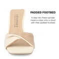 thumbnail image 3 of Journee Collection Womens Aylia Clear Block Heel Soft Vegan Leather Slip On Sandals, 3 of 6