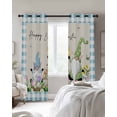 thumbnail image 2 of Easter Black Out Curtains 84 Inch Long for Living Room, Spring Gnomes Bunny Butterfly Duck Floral Plaid Blackout Curtain Shade Thermal Insulated Window Curtains Grommet Drapes 42"x84" 2 Panels, 2 of 8