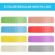 24PCS Mason Jar Lids - Colored Plastic Mason Lids Regular Mouth, Leak Proof Canning Covers with Silicone Rings for Ball, Kerr and More, Reusable Can Tops Caps Covers for Jars