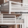 thumbnail image 7 of Honfach Metal Bunk Bed Twin Over Twin, Heavy Duty Metal Bed with Ladder and High Guardrail, Under-Bed Storage Space, No Box Spring Needed, Noise Free,White, 7 of 7
