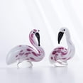 thumbnail image 1 of H&D Glass Flamingo Figurine – Hand Blown Art Glass Sculpture Ornament -2PCS, 1 of 7
