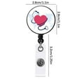 thumbnail image 3 of Ashosteey Retractable Badge Reels with Beads,Retractable ID Name Nursing Badge Holder Retractable Badge Reel with Clip Glitter Nurse ID Badge Holder Cute Badge Clip for Office Nurses Doctors, 3 of 7