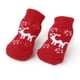 thumbnail image 1 of 4 calcetines navideños antideslizantes con diseño de reno para perro, cachorro y gato, talla S (rojo), 1 of 6