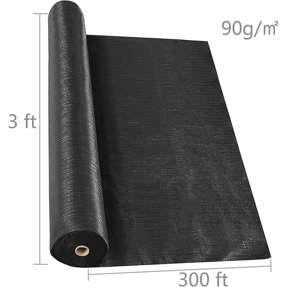 SHZAITOR Planting Fabric Landscape Ground Cover, Heavy Duty Weed Barrier Fabric Cover Block Gardening Mat for Plants