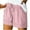 Pink, variant on Uaswgudfs Women's High Waisted Shorts with Elastic Waistband, Adjustable Drawstring & Side Pockets - Casual Summer Comfort Fit Everyday Wear Light Blue L