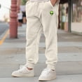 thumbnail image 4 of Dalix Alien Embroidered Jogger Pant Soft Fleece Relaxed Fit Lounge Mens in Sandshell S Small, 4 of 5