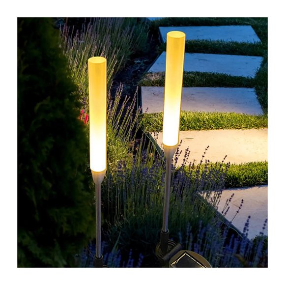 2 uds lámpara de césped lámpara de jardín al aire libre IP55 lámpara de paisaje impermeable parque patio camino decoración de jardín luz LED Solar